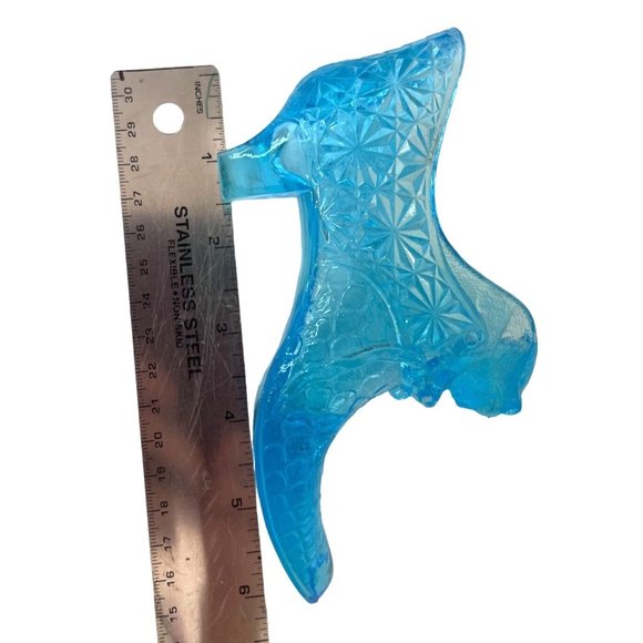 Fenton Cat Shoe Slipper Daisy and Button Aqua Blue Turquoise Vintage 1970's 5.5" - Picture 6 of 8